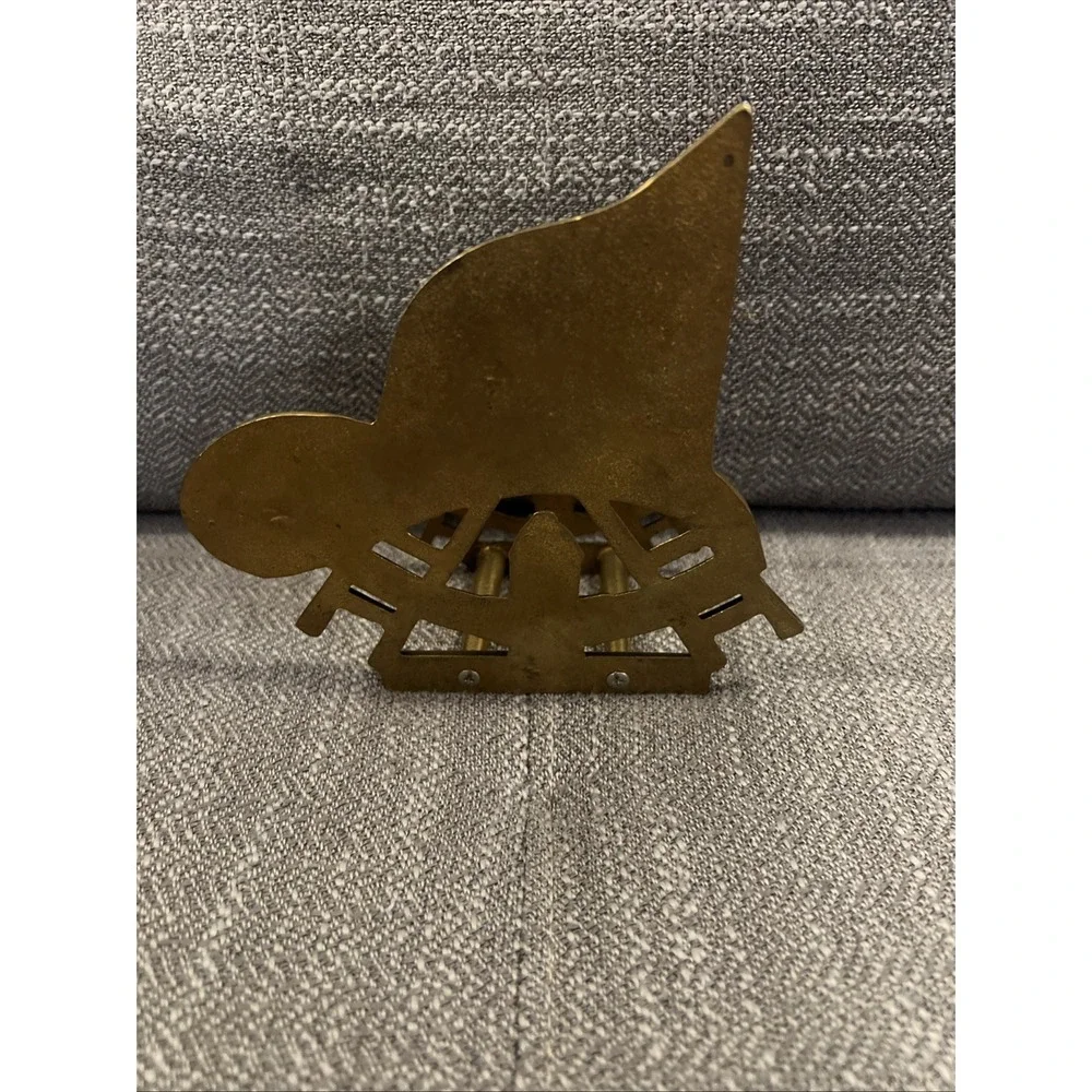 Brass Firefighter Mail Holder Tray Desk Art Helmets Ladders Hydrants